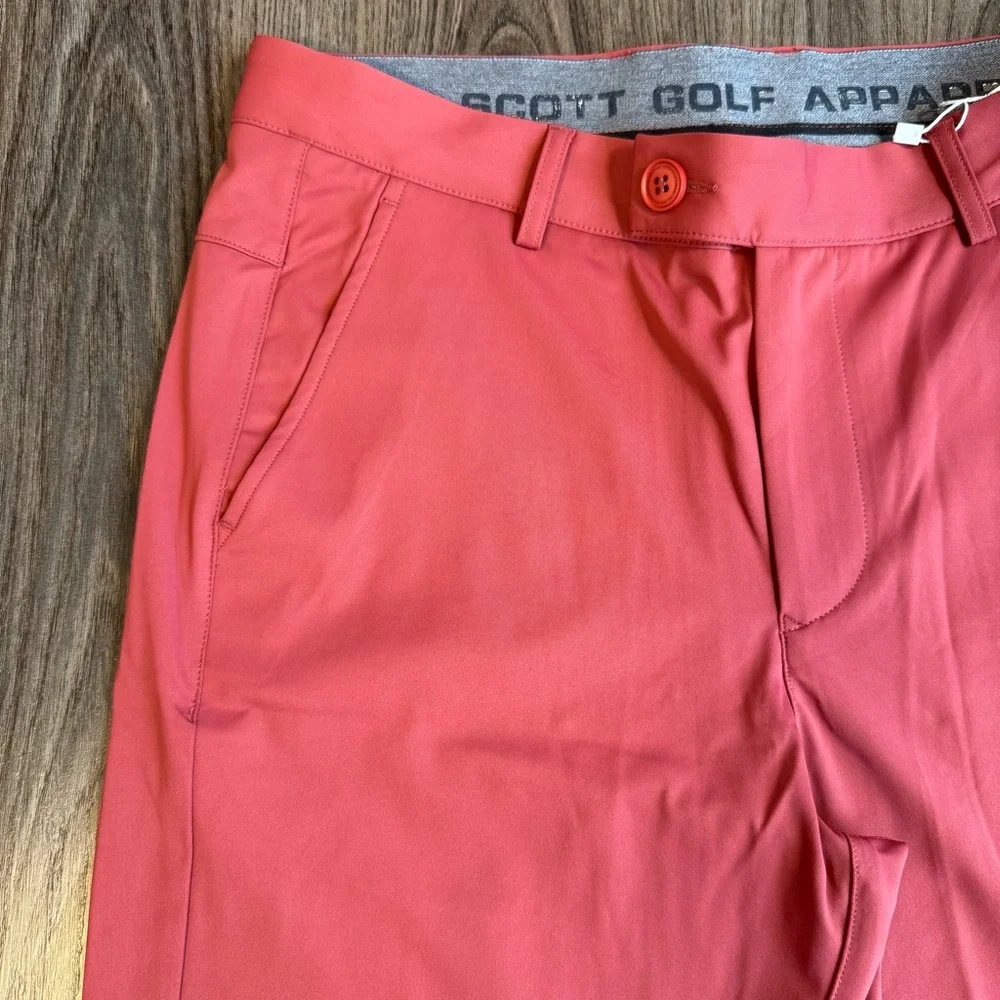 Boston Scott Golf Men's Golf Tech Pants Merlot Casual Golf Size 31/33